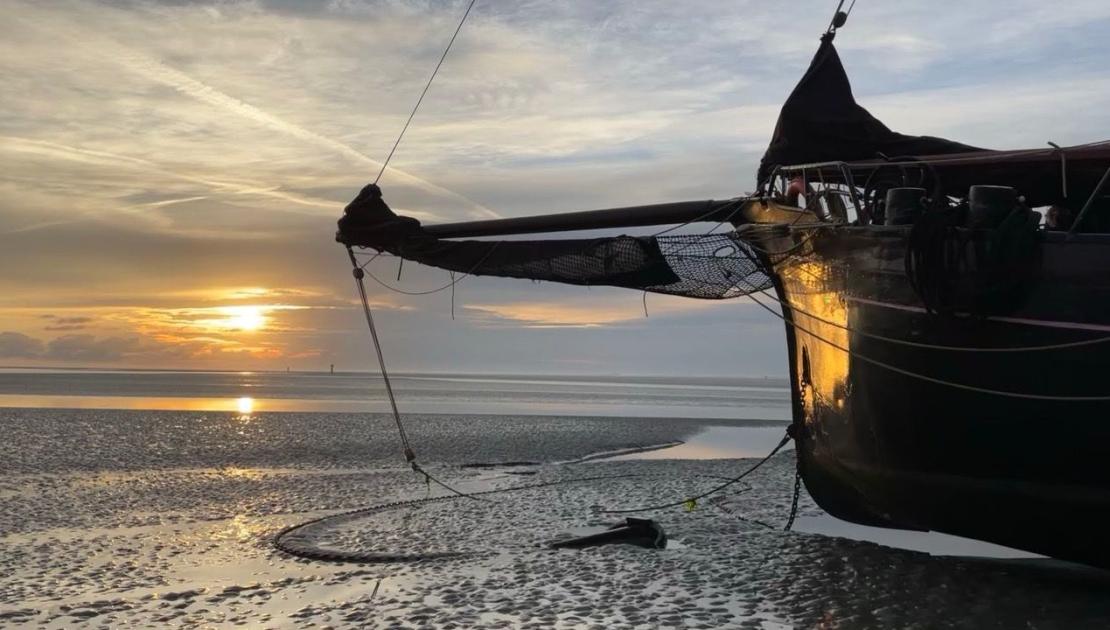 Droogvaltocht op de Waddenzee